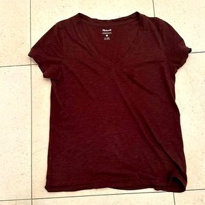 Madewell xxs burgandy tee